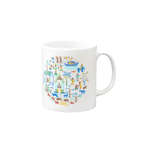 ラオスのモザイク画 Mug