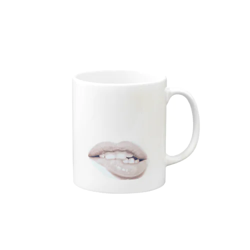 lip リップ 口 歯 フォト プリント Mug