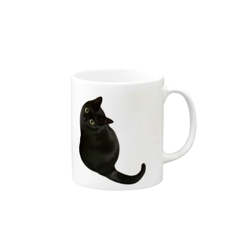黒猫好きのためのマグカップ マグカップ