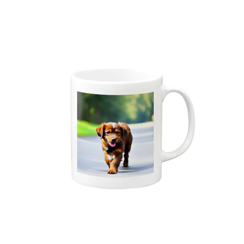 茶色の犬 Mug