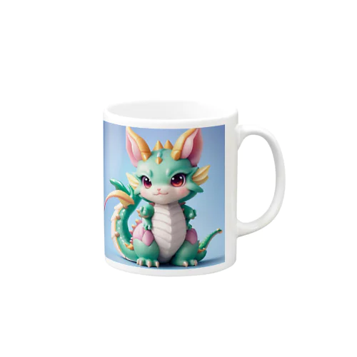 もふもふ村のグリーンドラゴン Mug