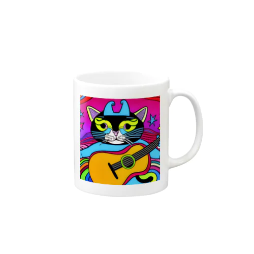 サイケデリック　キャット Mug