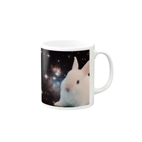 宇宙白うさぎ Mug