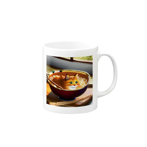 カレーうどんネコ Mug