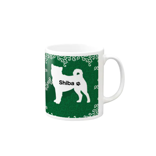 柴犬　唐草模様 Mug