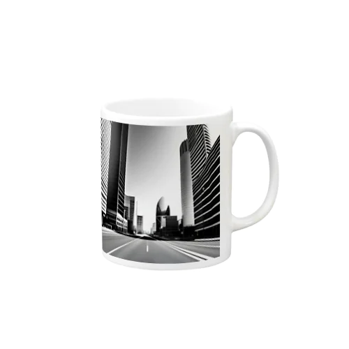 都市の鼓動：白黒で描くアーバンスケープ Mug