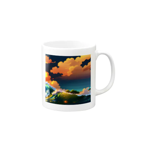 海！朝日！ Mug