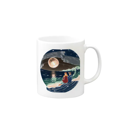 夜の海 Mug