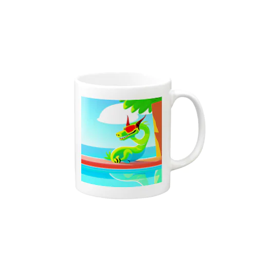 休暇中のドラゴン Mug