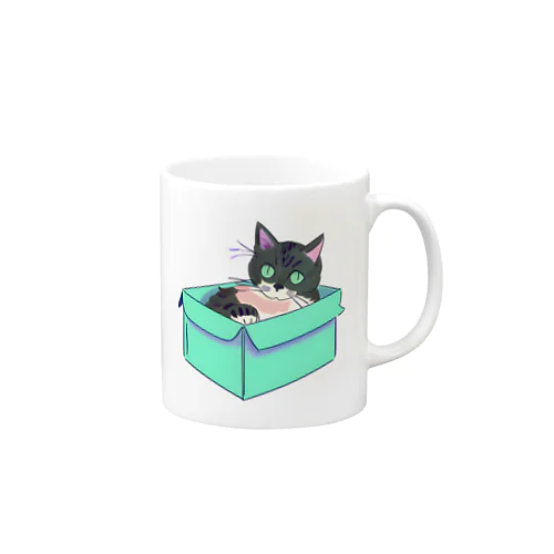 ダンボール猫 Mug