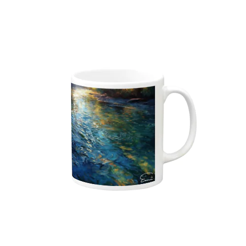 River surface at dusk　～夕暮れの川面～ Mug