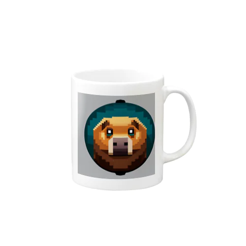 ドット絵のホラーなカピバラ Mug