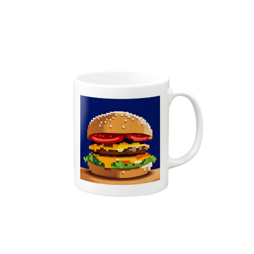 ドット柄ビッグなチーズバーガー Mug