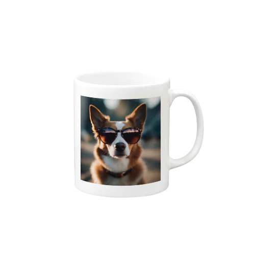 サングラスをかけたクールな犬 Mug