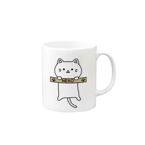 ぶら下がる猫 Mug