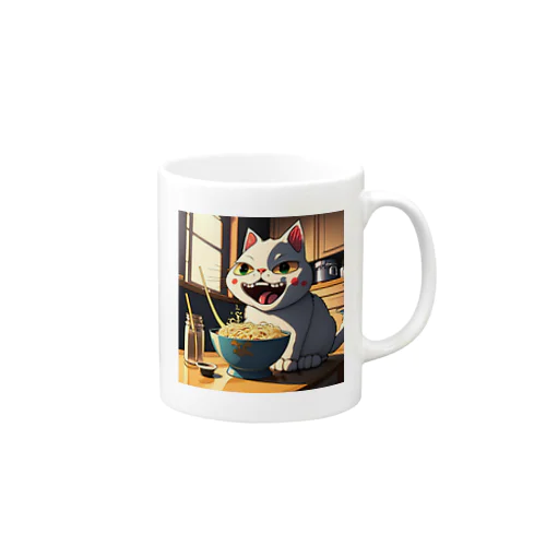 ラーメン大好き猫 Mug