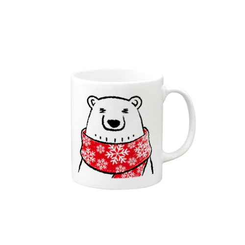 シロクマとマフラー Mug