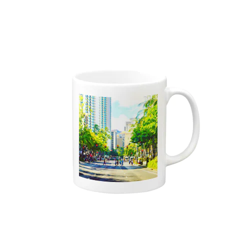 ワイキキ通り🚶🚶‍♂️🚶 Mug