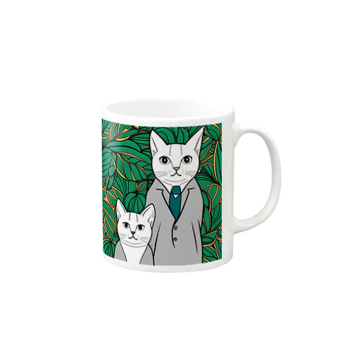 2匹の猫 Mug