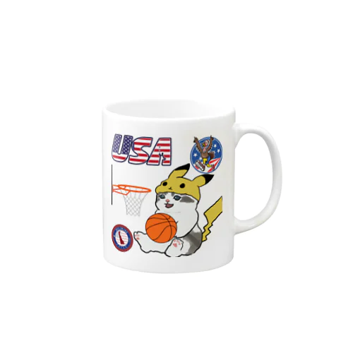 バスケットボール選手の猫 Mug