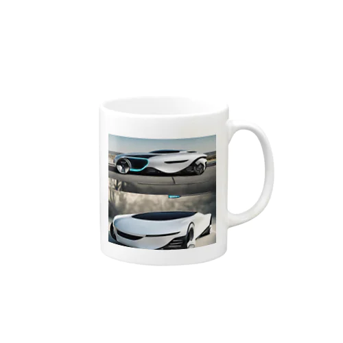 未来カーの写真風グッズ Mug