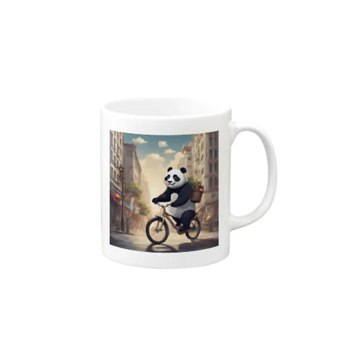 自転車でお買い物パンダくん Mug