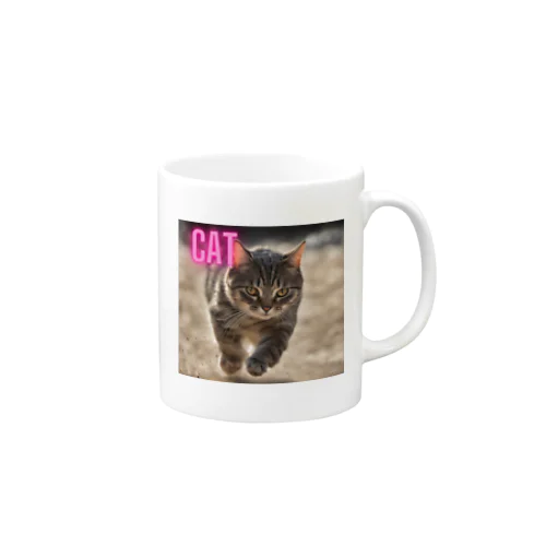 ピンクロゴCAT 狩猟風 Mug