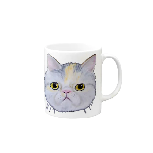 チョークアートのエキゾチックショートヘア😺 Mug