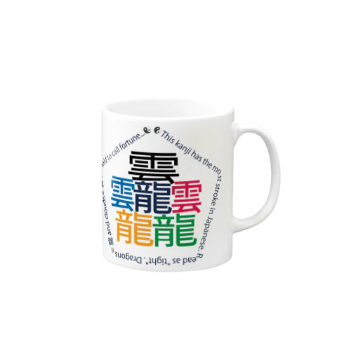 画数が一番多い漢字「タイト」 Mug