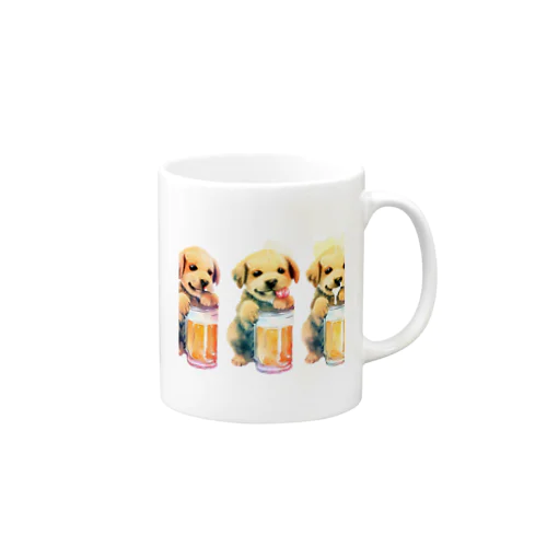 ビール好きの犬 Mug