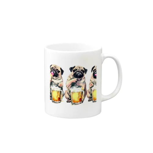 ビール好きの犬 Mug