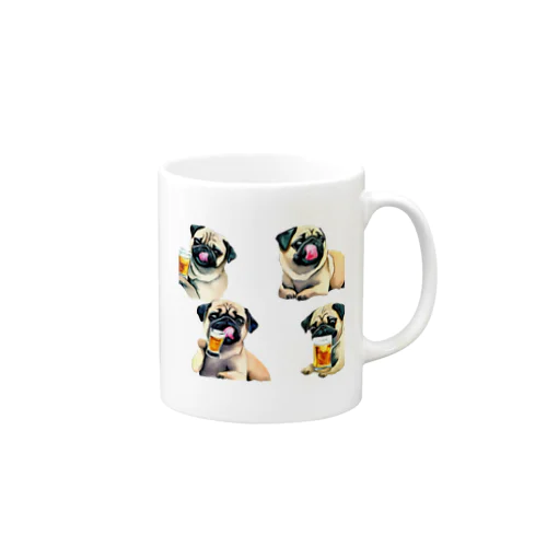 ビール好きの犬 Mug