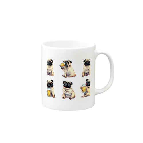 ビール好きの犬 Mug