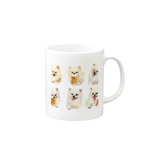 ビール好きの犬 Mug