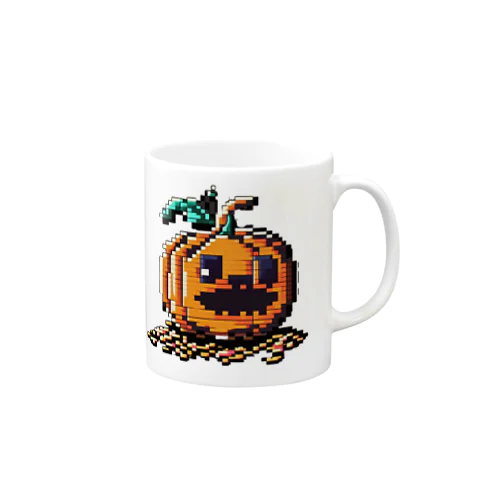 ドット絵のハロウィンかぼちゃのおばけ Mug