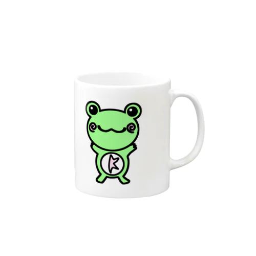 かえるのKみどりマグカップ Mug