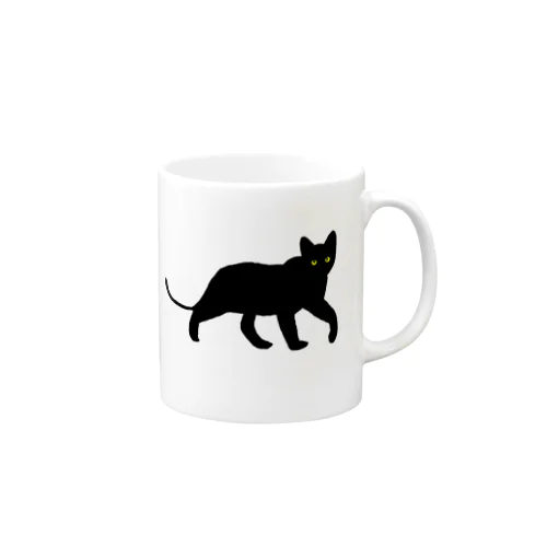 あるく黒猫 Mug