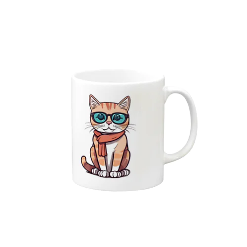 メガネ猫∥ マグカップ