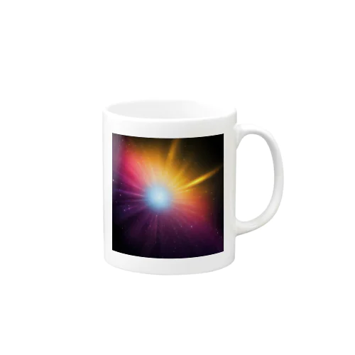 宇宙に漂う青白い光 Mug