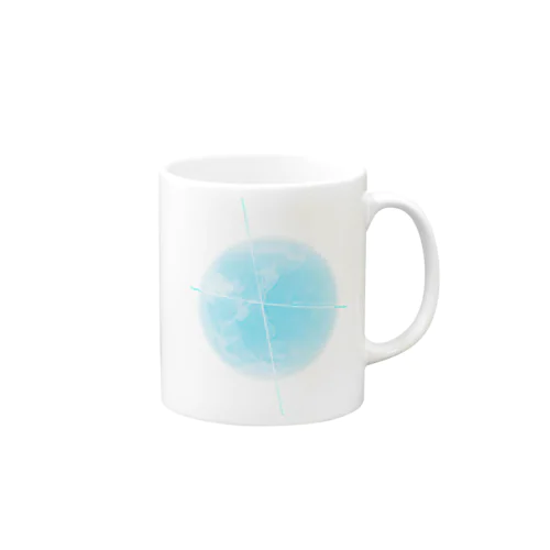 Earth's Navel Ley Line（Light blue） Mug