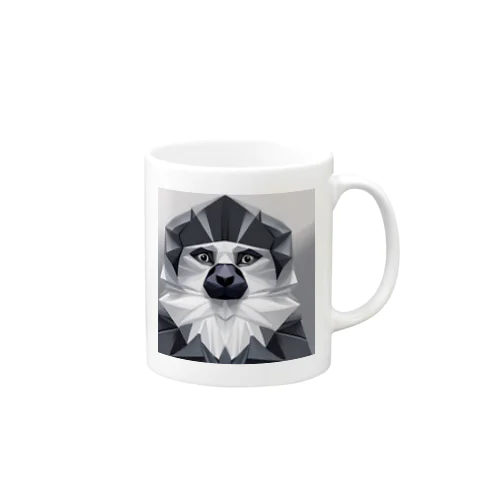 折り紙風シロテテナガザルグッズ Mug