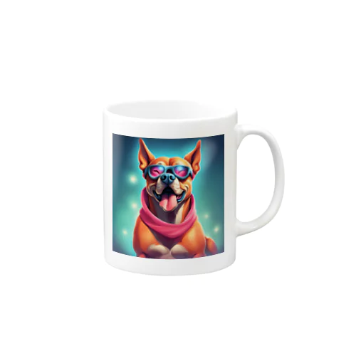 マッチョ犬のイラストのグッズ Mug