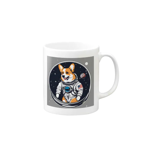 コーギー宇宙へ行く Mug