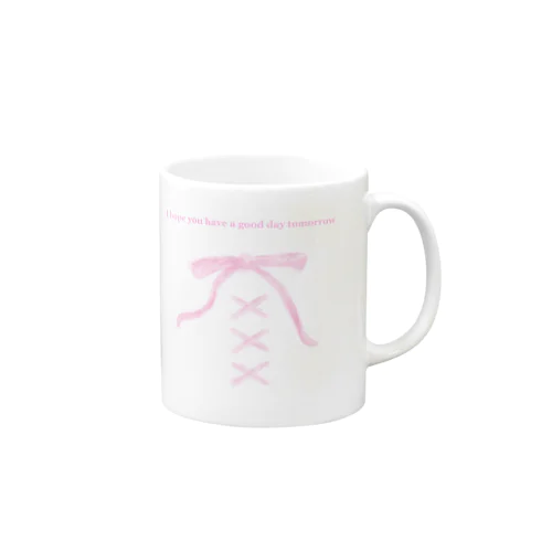pink Lace up Mug