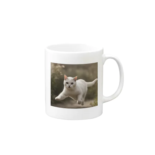 フォトプリント美形白猫 Mug