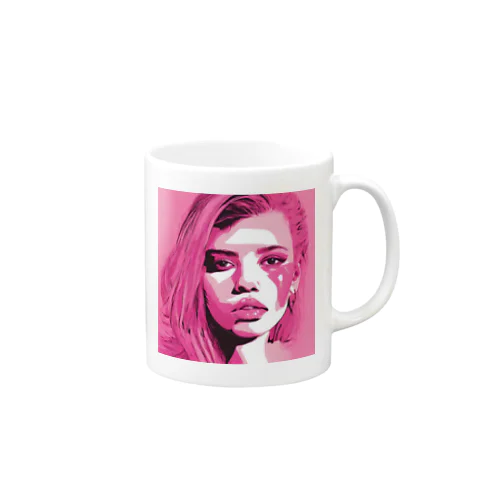 pink girl Mug