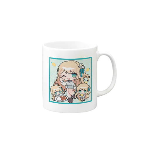 【1000人記念グッズ】ミニかれーな（背景あり） Mug