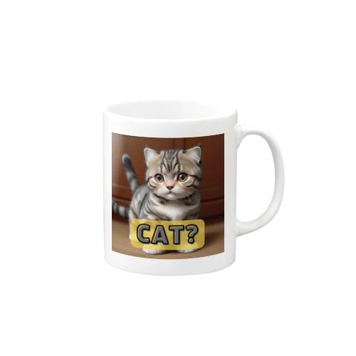 🐾 ケマオの「CAT?」スコティッシュフォールドグッズ 🐱 Mug