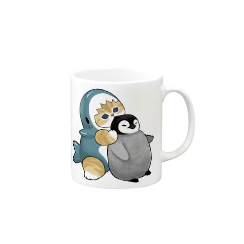 サメにゃんペンギン吸い Mug