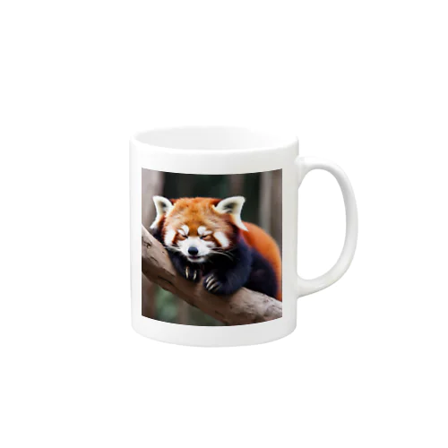 寝ているレッサーパンダ Mug